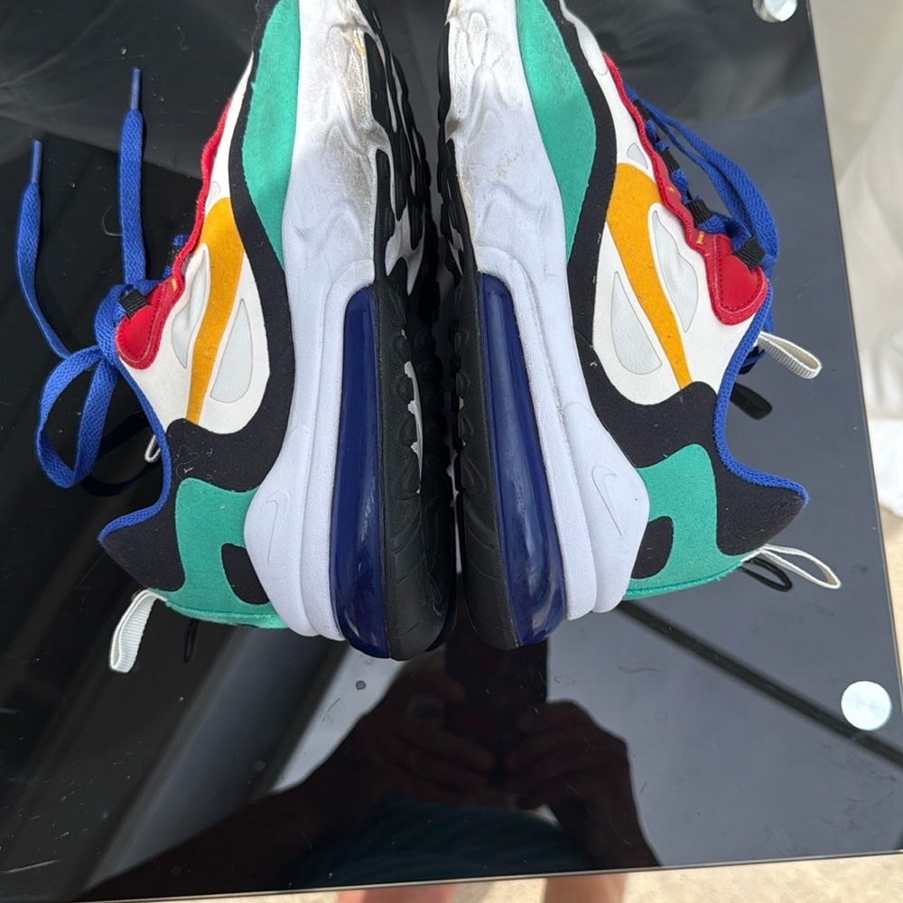 Nike Kids Sneakers Nike AirMax 270 React- Red, Blue, Green, Yellow, Black, White - Picture 9 of 9